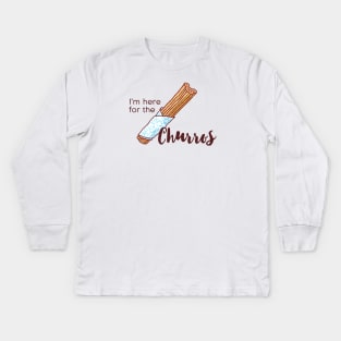 I'm here for the Churros Kids Long Sleeve T-Shirt